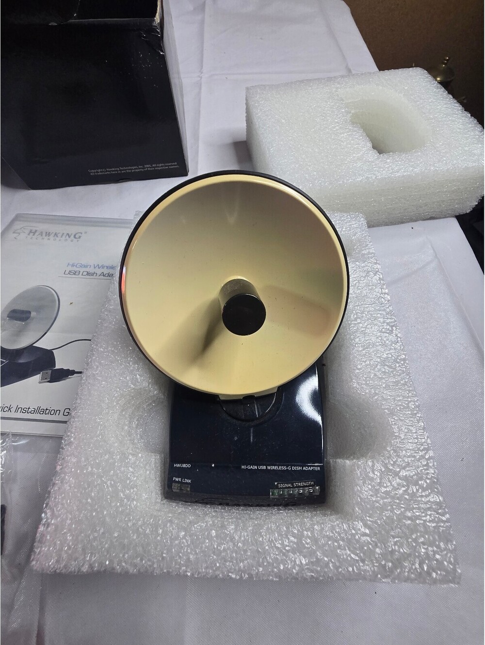 Hawking Technology Hi-Gain USB Wireless-G Dish Network Adapter HWU8DD - in Box